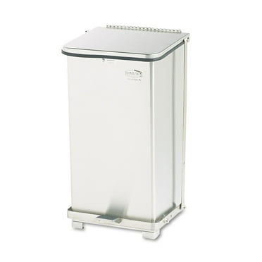 24gal Square White Rubbermaid Commercial ST24EPLWH Defenders Biohazard Step Can Steel 24gal Square White Rubbermaid Commercial ST24EPLWH Defenders Biohazard Step Can Steel